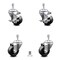 Service Caster 3 Inch Phenolic Wheel Swivel 10mm Threaded Stem Caster Brakes SCC, 2PK SCC-TS20S314-PHR-M1015-2-TLB-2 - alternate 2